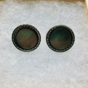 Vintage Silver Screw-Back Earrings